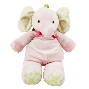 Carter's Twinkle Little Star Pink Elephant Pull String Plush 12" Musical Floral
